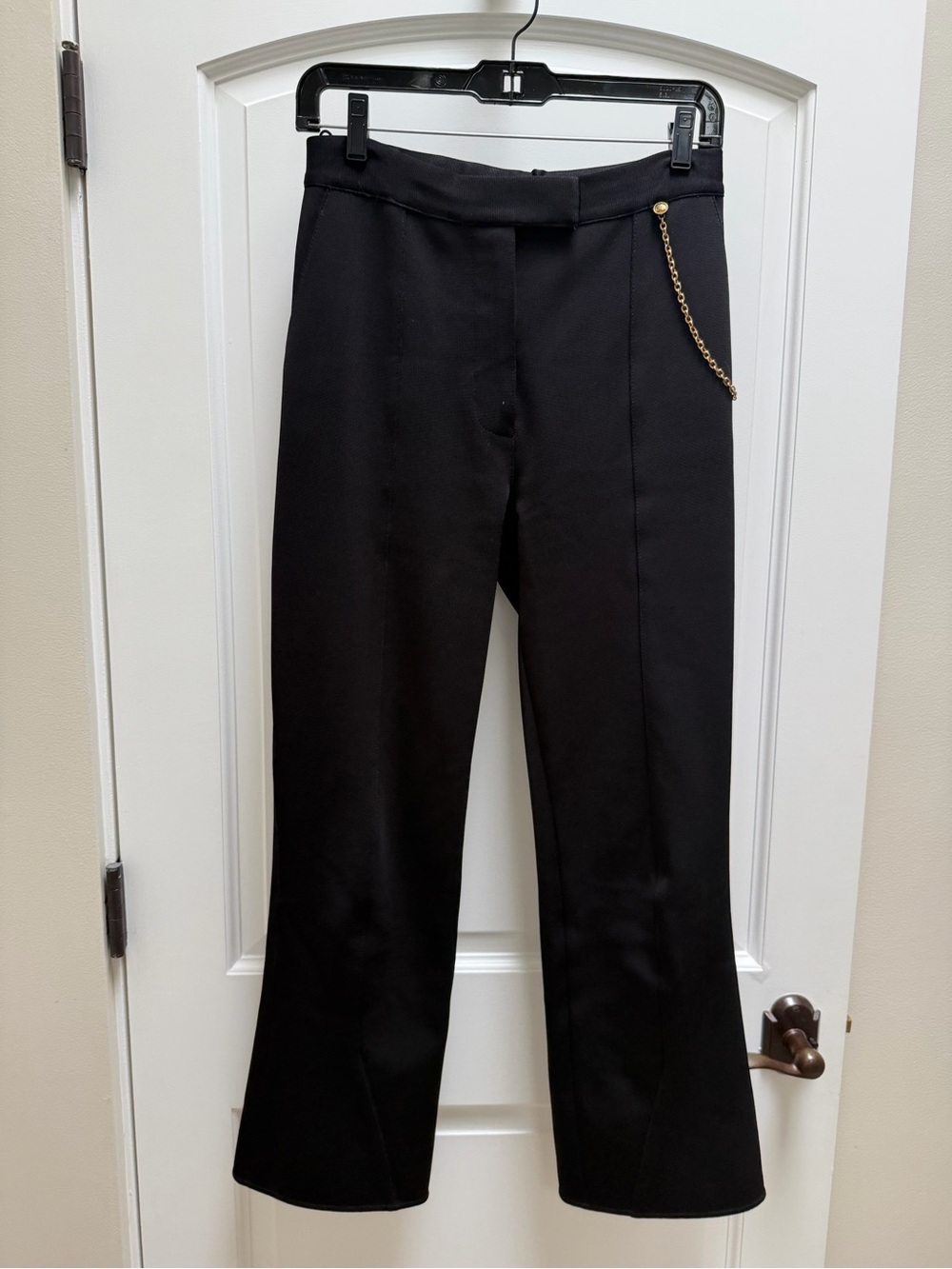 Givenchy Black Chain Detail Flared Pants Size S